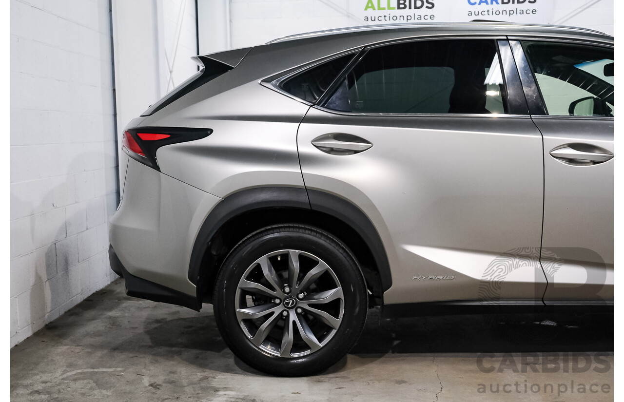 08/2015 Lexus Nx300h F-SPORT HYBRID (AWD) AWD AYZ15R 4D Wagon Silver Or Chrome 2.5L