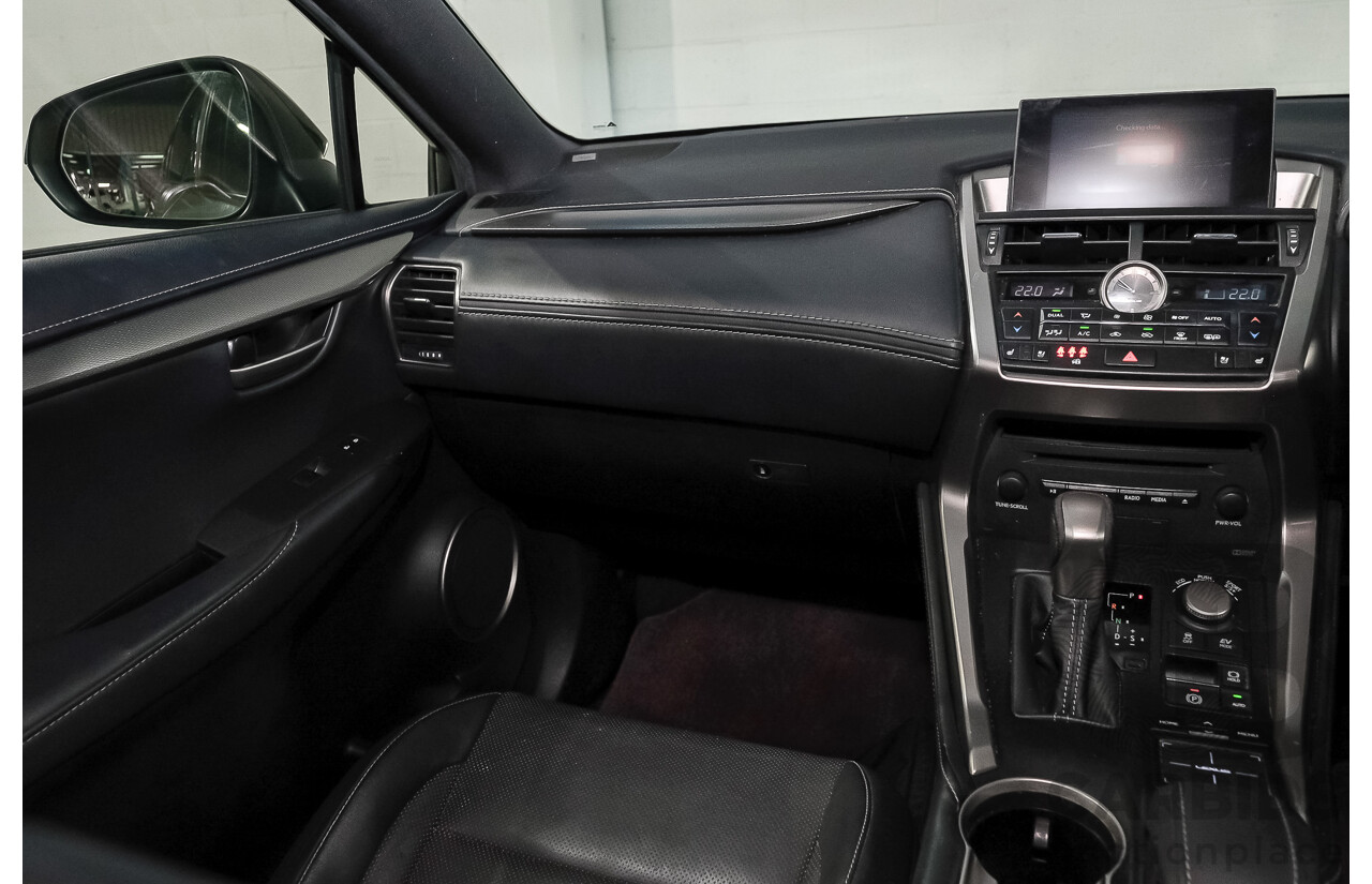 08/2015 Lexus Nx300h F-SPORT HYBRID (AWD) AWD AYZ15R 4D Wagon Silver Or Chrome 2.5L