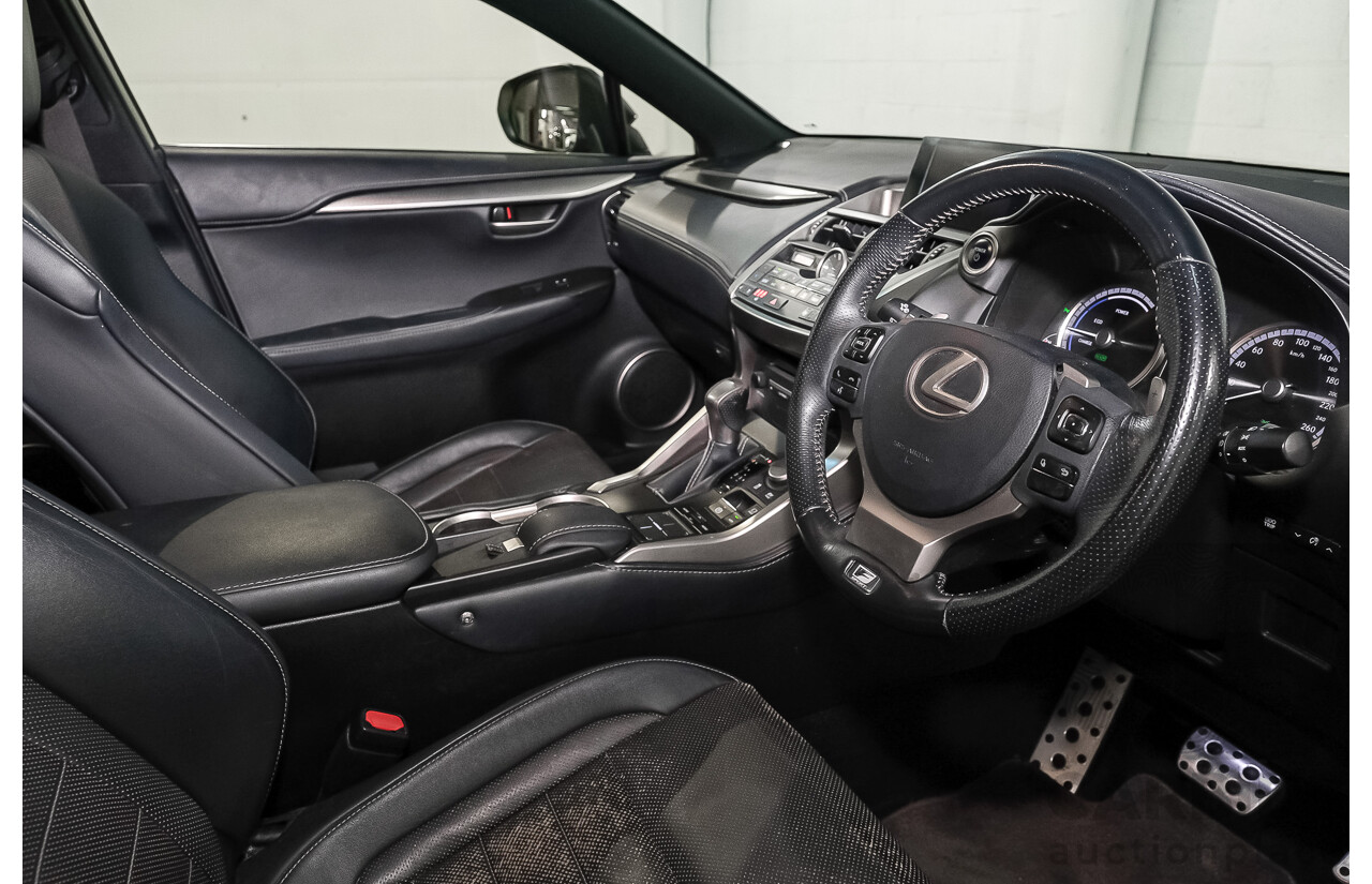 08/2015 Lexus Nx300h F-SPORT HYBRID (AWD) AWD AYZ15R 4D Wagon Silver Or Chrome 2.5L