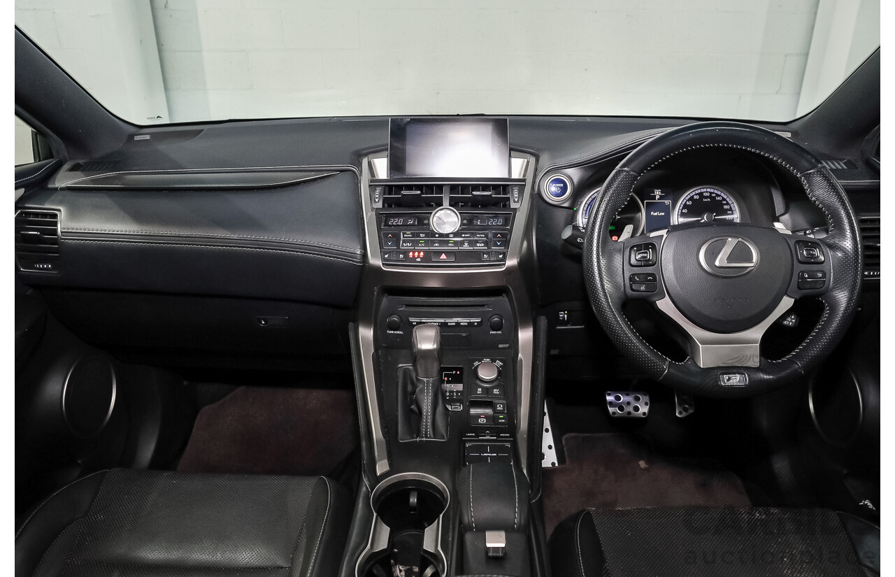 08/2015 Lexus Nx300h F-SPORT HYBRID (AWD) AWD AYZ15R 4D Wagon Silver Or Chrome 2.5L