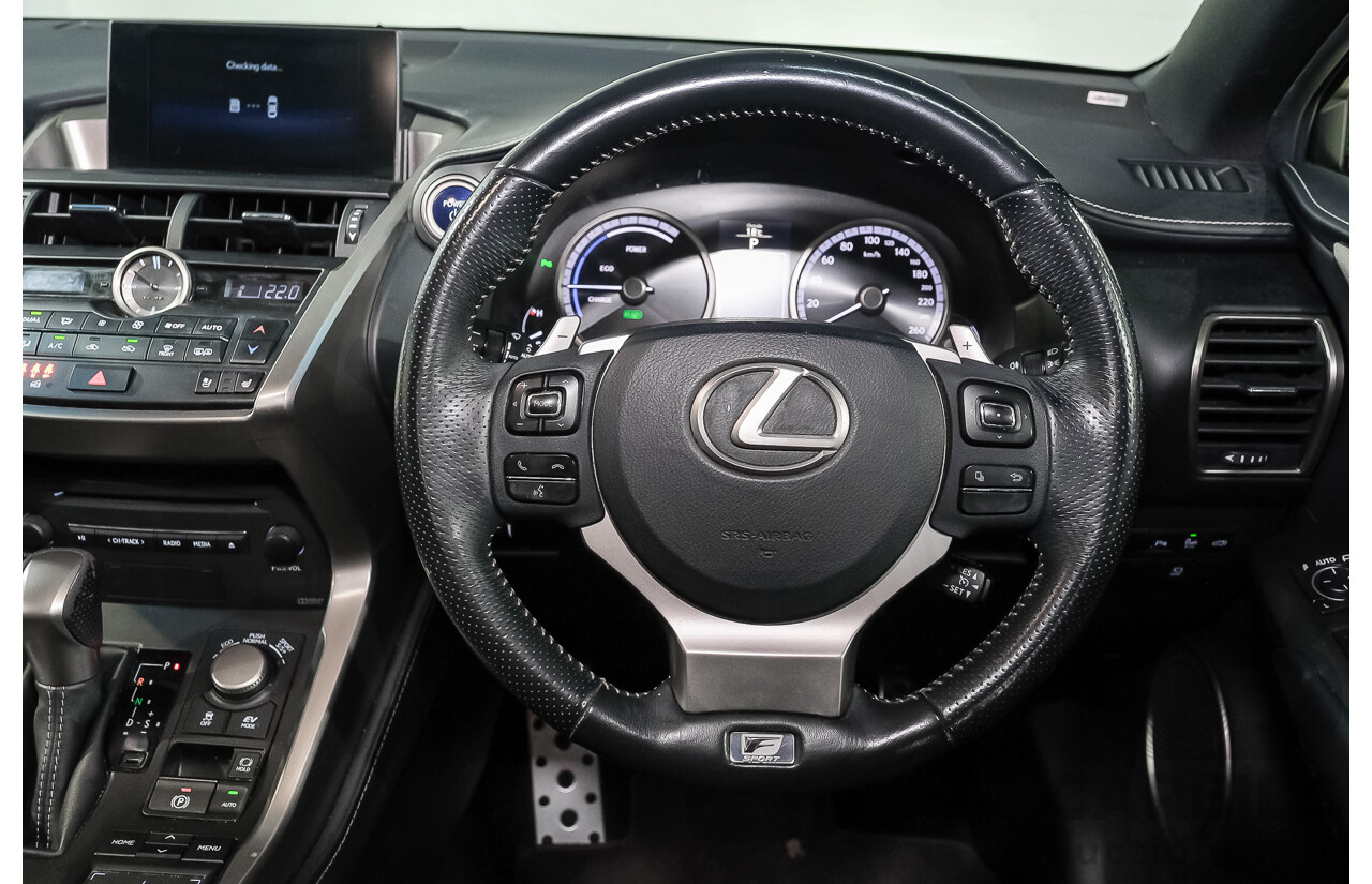 08/2015 Lexus Nx300h F-SPORT HYBRID (AWD) AWD AYZ15R 4D Wagon Silver Or Chrome 2.5L