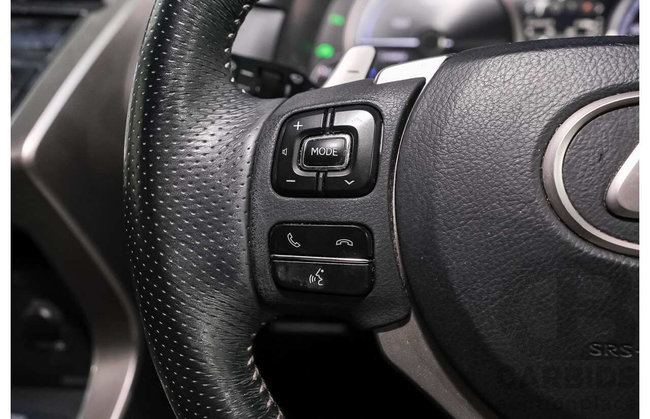 08/2015 Lexus Nx300h F-SPORT HYBRID (AWD) AWD AYZ15R 4D Wagon Silver Or Chrome 2.5L