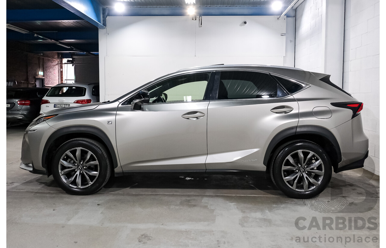 08/2015 Lexus Nx300h F-SPORT HYBRID (AWD) AWD AYZ15R 4D Wagon Silver Or Chrome 2.5L