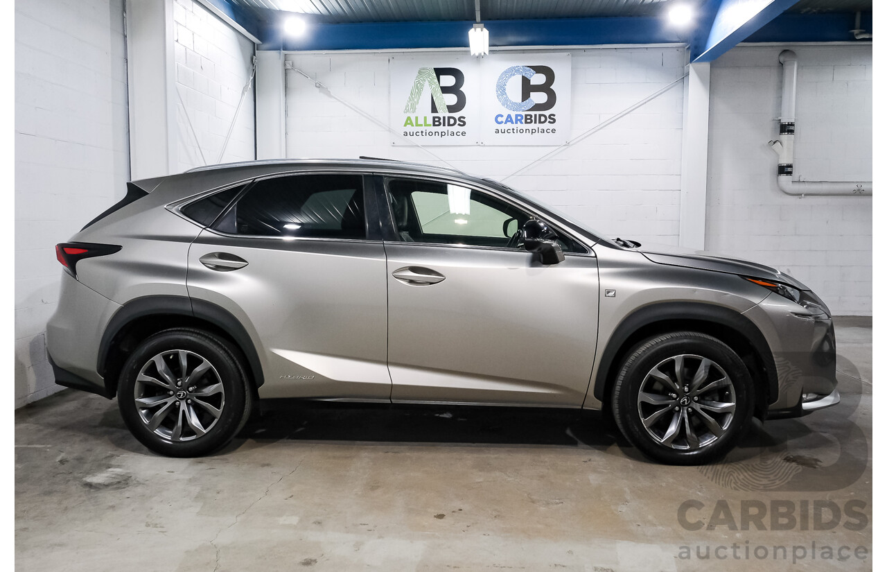 08/2015 Lexus Nx300h F-SPORT HYBRID (AWD) AWD AYZ15R 4D Wagon Silver Or Chrome 2.5L