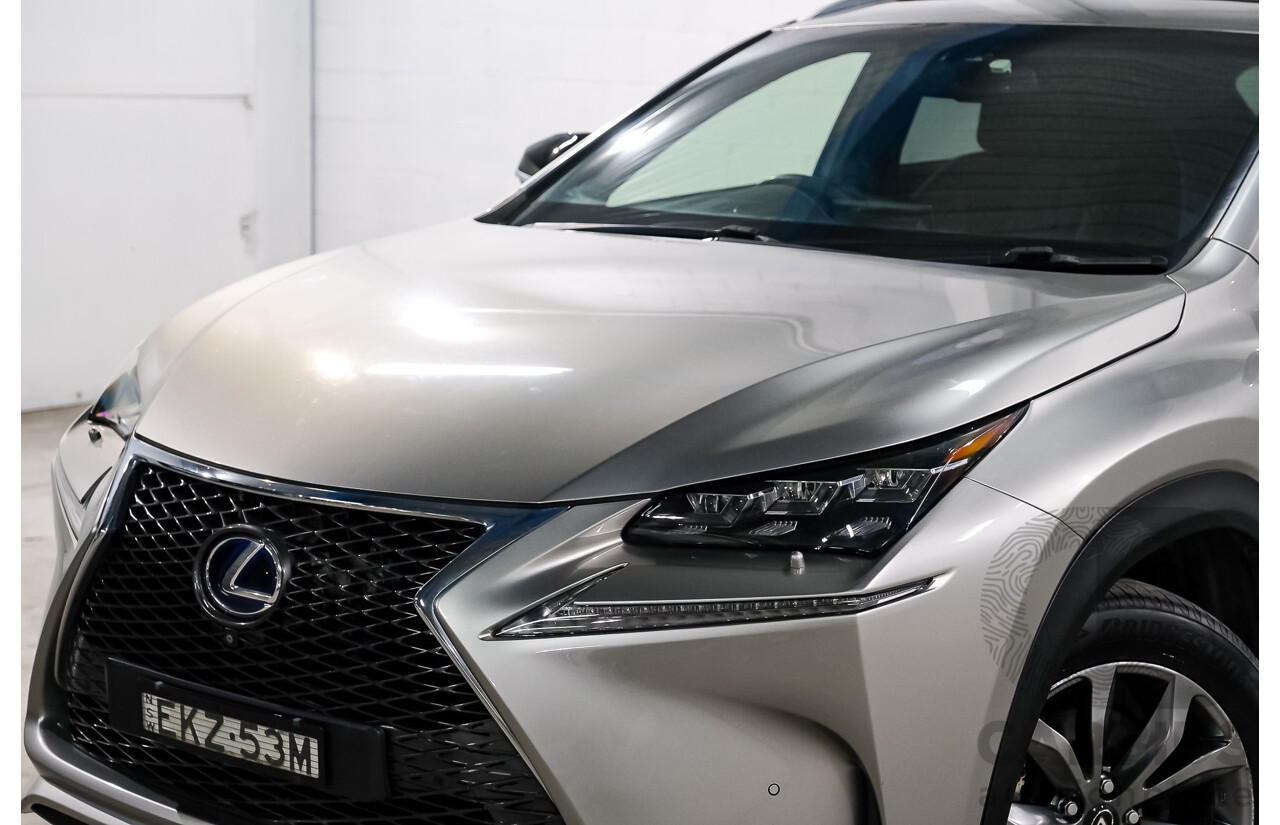 08/2015 Lexus Nx300h F-SPORT HYBRID (AWD) AWD AYZ15R 4D Wagon Silver Or Chrome 2.5L