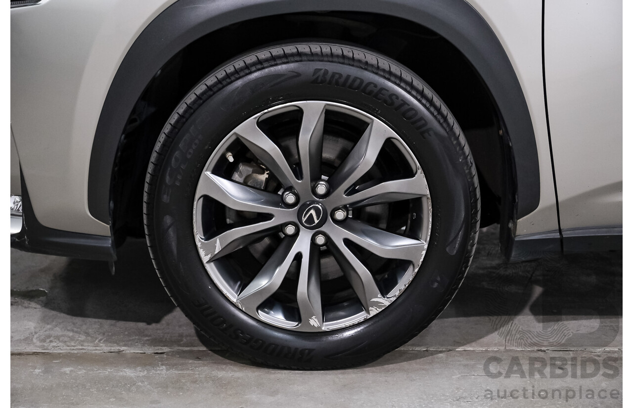 08/2015 Lexus Nx300h F-SPORT HYBRID (AWD) AWD AYZ15R 4D Wagon Silver Or Chrome 2.5L