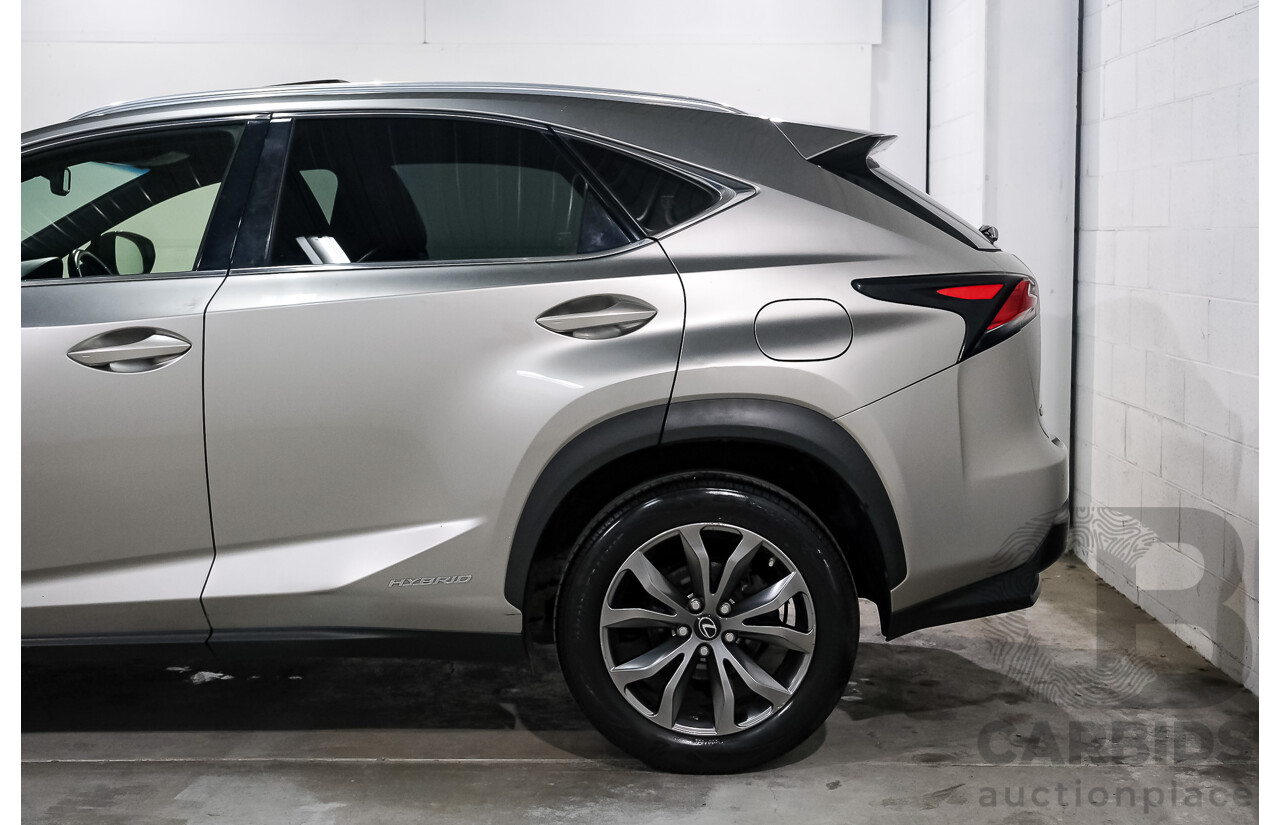 08/2015 Lexus Nx300h F-SPORT HYBRID (AWD) AWD AYZ15R 4D Wagon Silver Or Chrome 2.5L