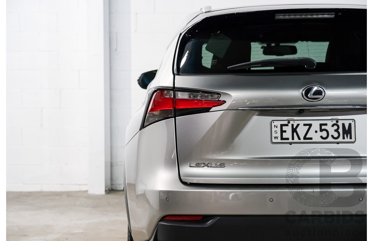 08/2015 Lexus Nx300h F-SPORT HYBRID (AWD) AWD AYZ15R 4D Wagon Silver Or Chrome 2.5L