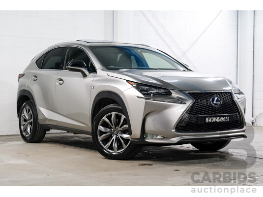 08/2015 Lexus Nx300h F-SPORT HYBRID (AWD) AWD AYZ15R 4D Wagon Silver Or Chrome 2.5L