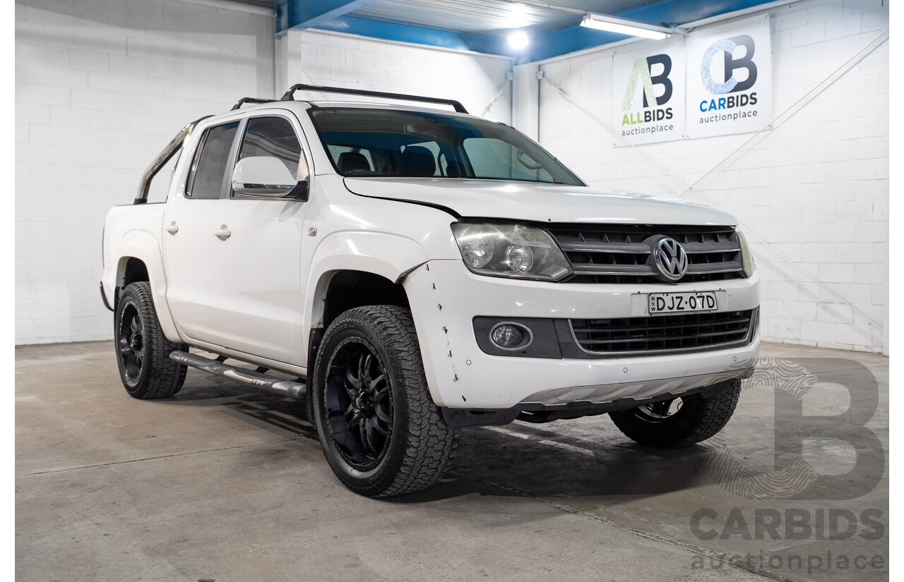 09/2013 Volkswagen Amarok TDI420 Highline (4x4) 2H MY13 Dual Cab Utility Candy White Turbo Diesel 2.0L