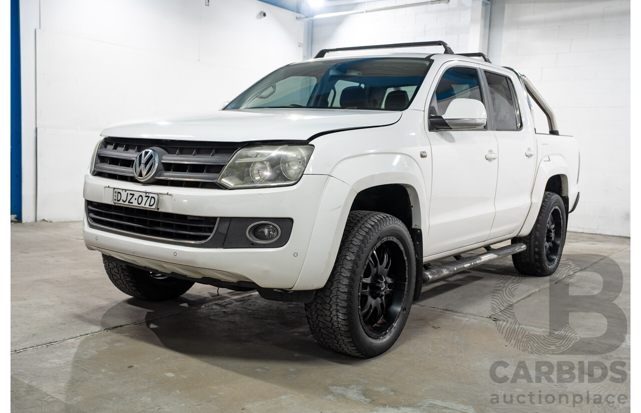 09/2013 Volkswagen Amarok TDI420 Highline (4x4) 2H MY13 Dual Cab Utility Candy White Turbo Diesel 2.0L