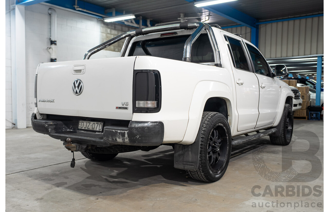 09/2013 Volkswagen Amarok TDI420 Highline (4x4) 2H MY13 Dual Cab Utility Candy White Turbo Diesel 2.0L