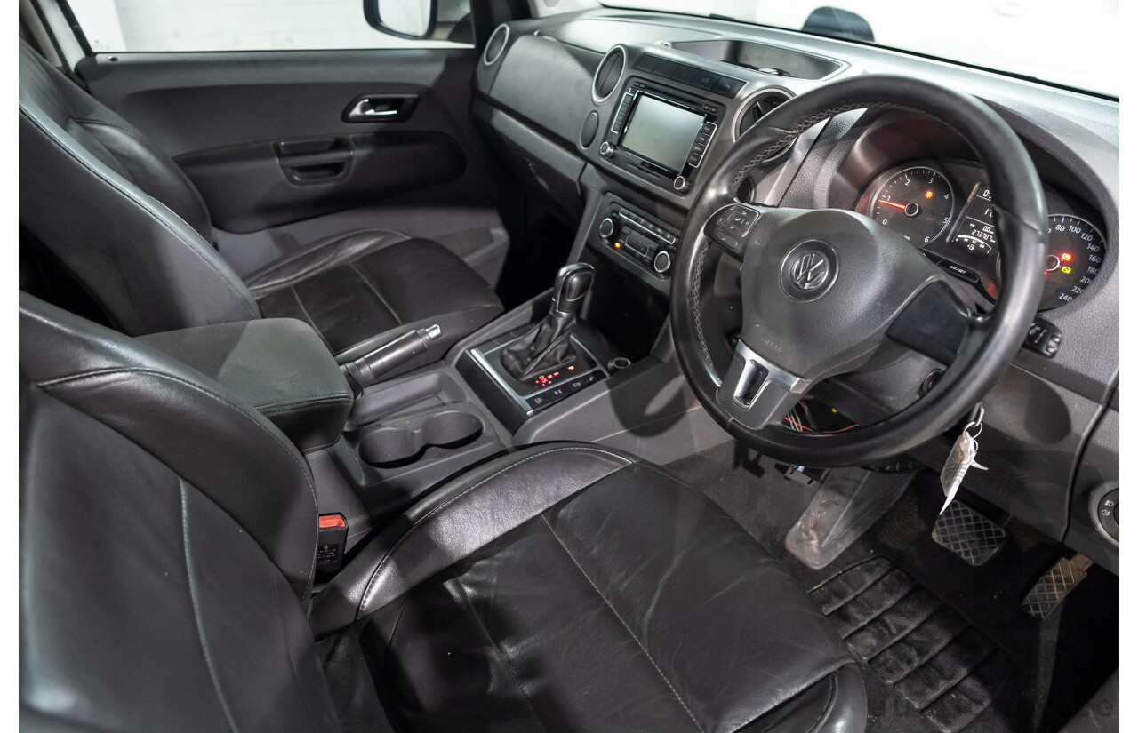 09/2013 Volkswagen Amarok TDI420 Highline (4x4) 2H MY13 Dual Cab Utility Candy White Turbo Diesel 2.0L