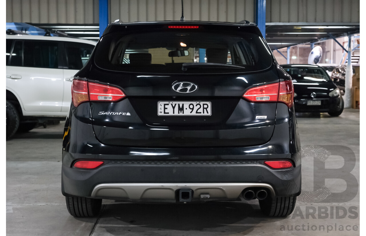 03/2014 Hyundai Santa Fe ACTIVE (AWD) DM 4d Wagon Black 2.4L