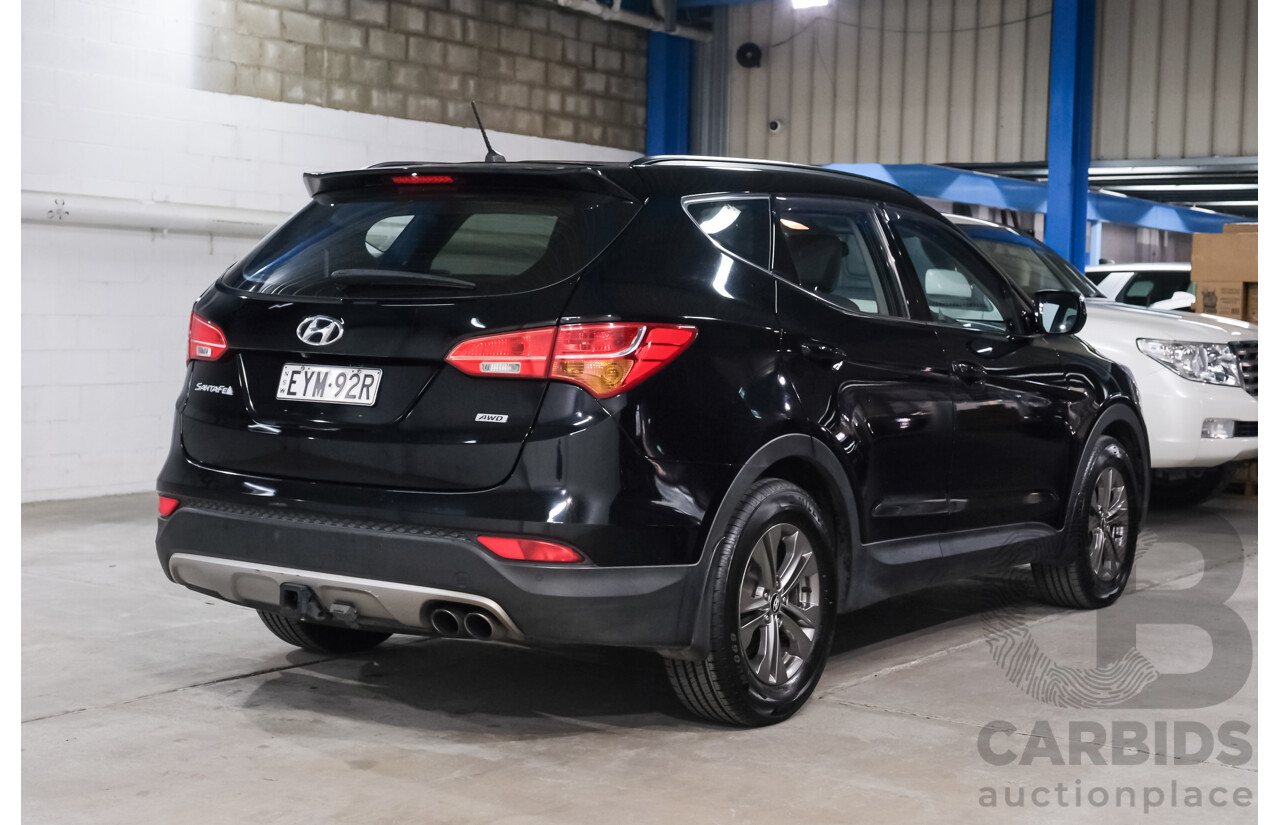 03/2014 Hyundai Santa Fe ACTIVE (AWD) DM 4d Wagon Black 2.4L
