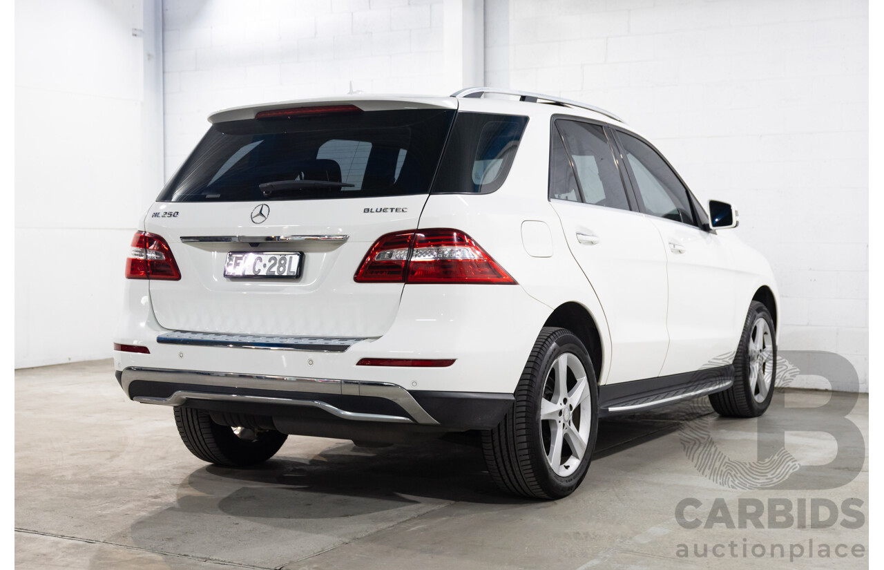05/2015 Mercedes-Benz Ml 250CDI BLUETEC (4x4) AWD 166 MY15 4D Wagon Polar White Diesel Turbo 2.1L