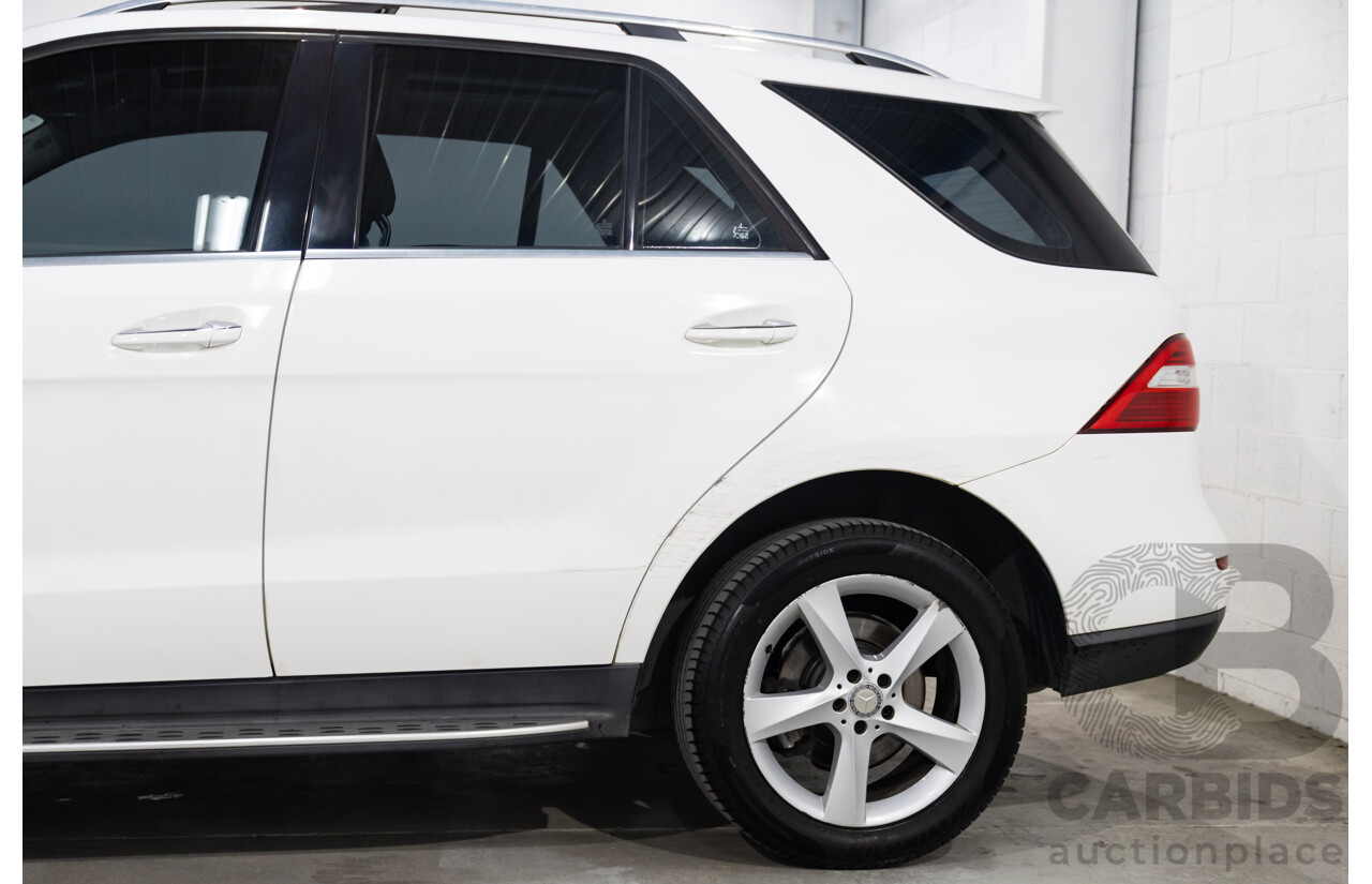 05/2015 Mercedes-Benz Ml 250CDI BLUETEC (4x4) AWD 166 MY15 4D Wagon Polar White Diesel Turbo 2.1L