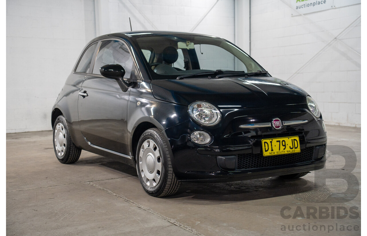 11/2013 Fiat 500 POP FWD MY13 3D Hatchback Black 1.2L