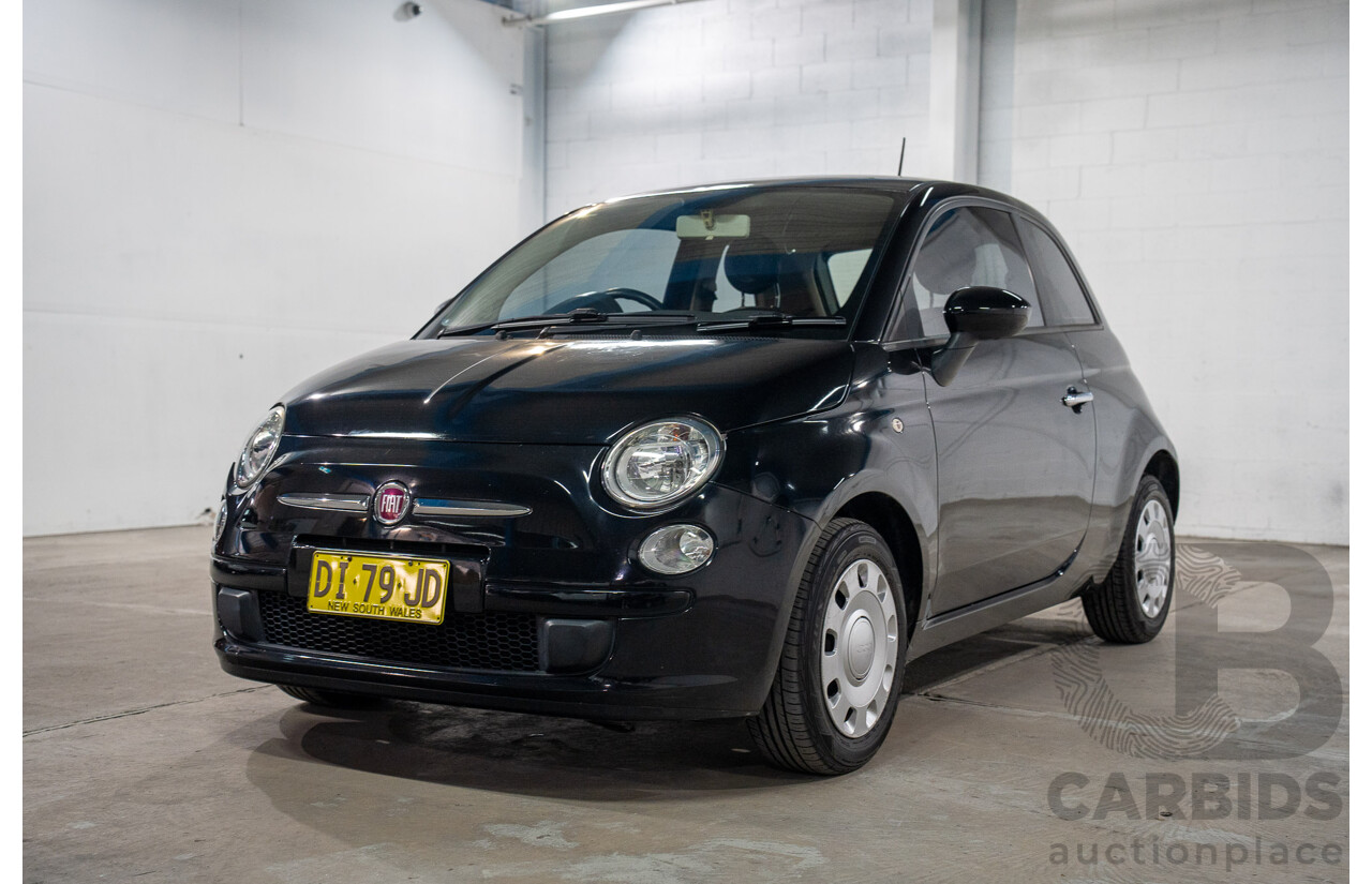 11/2013 Fiat 500 POP FWD MY13 3D Hatchback Black 1.2L