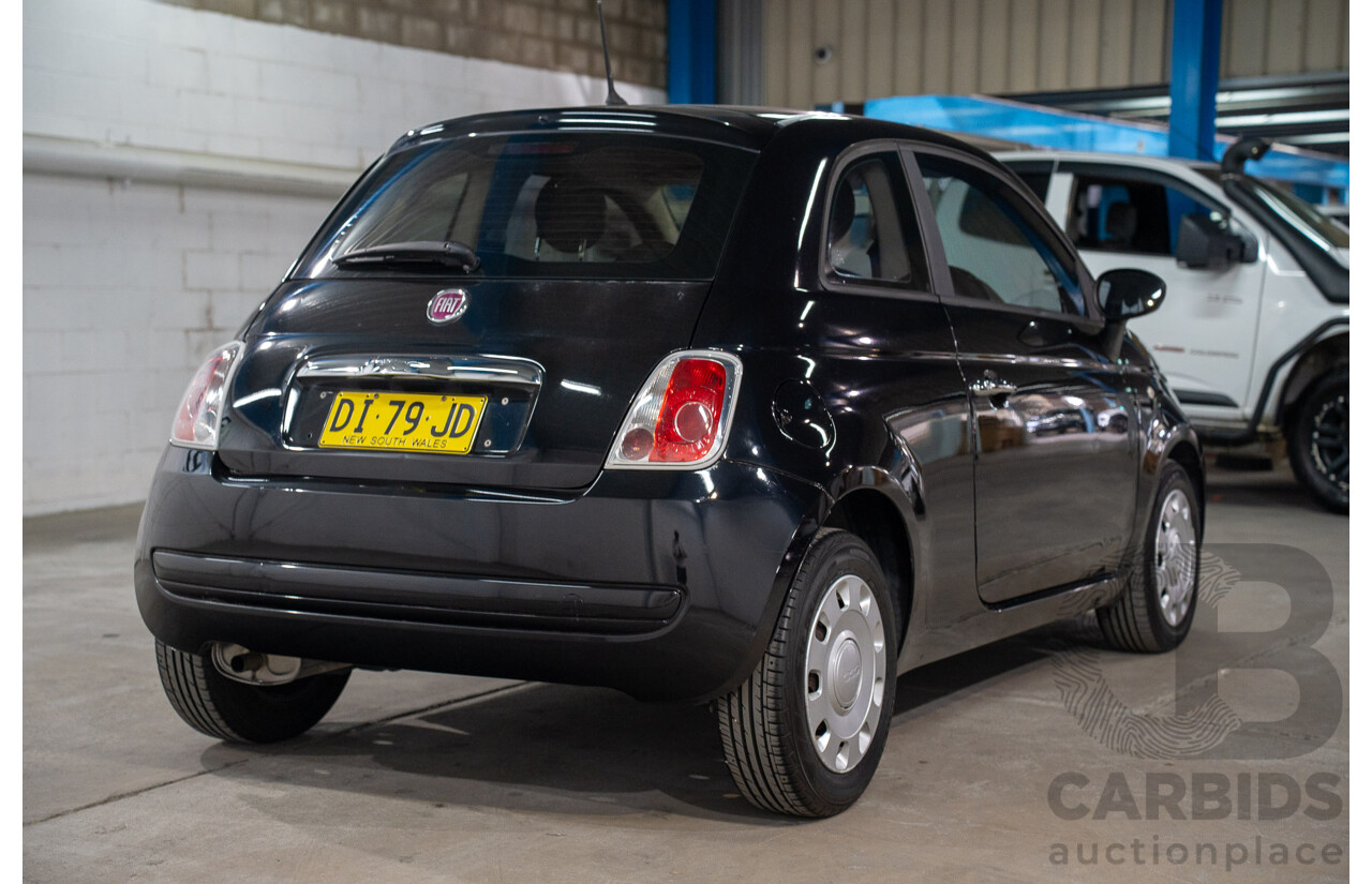 11/2013 Fiat 500 POP FWD MY13 3D Hatchback Black 1.2L