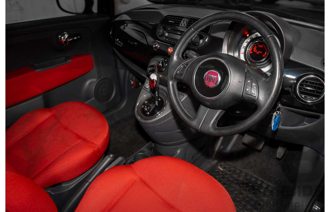 11/2013 Fiat 500 POP FWD MY13 3D Hatchback Black 1.2L