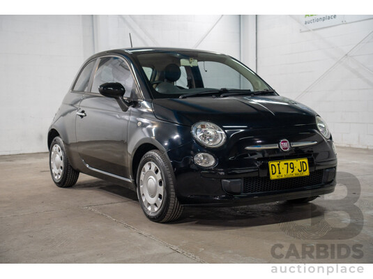 11/2013 Fiat 500 POP FWD MY13 3D Hatchback Black 1.2L