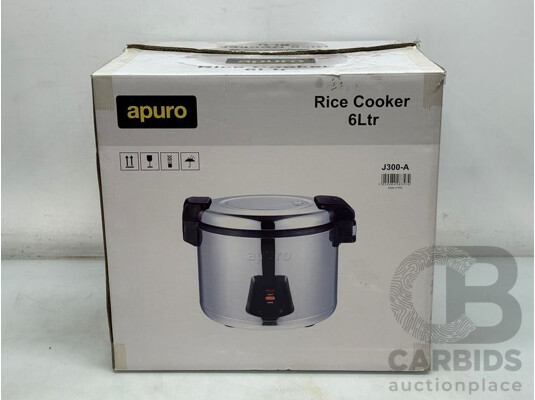 1661341 · Apuro 6 Ltr Rice Cooker - Brand New