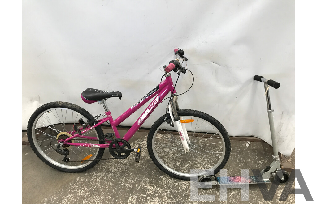 Repco Haven 6 Speed Girls' Bike and Luminous Kids' Scooter