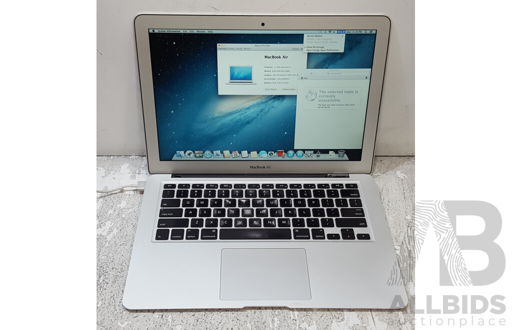 1662832 · Apple (A1466) Intel Core i5 (4250U) 1.30GHz-2.60GHz 2-Core CPU 13.3-Inch MacBook Air (Mid-2013)