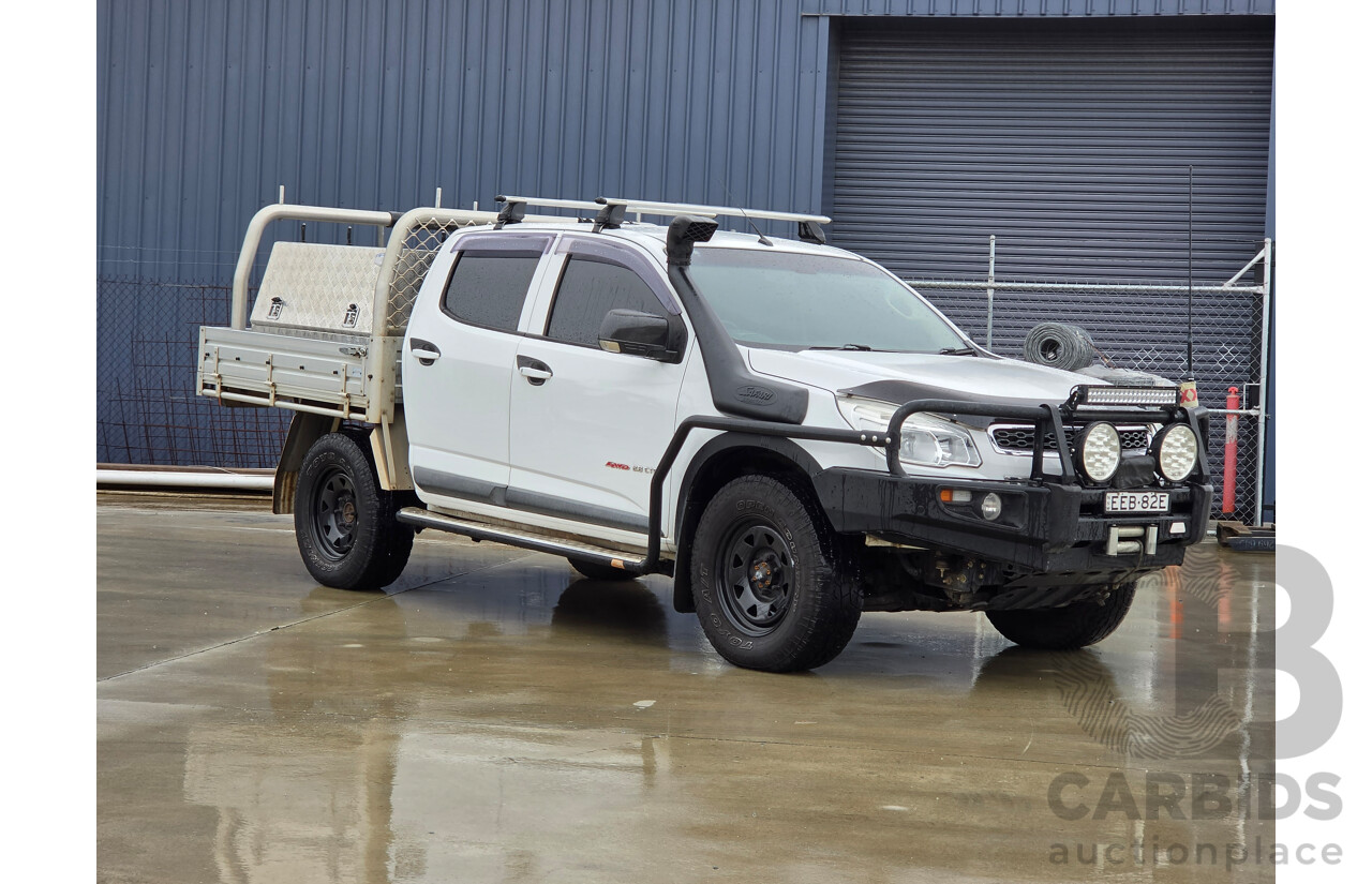 10/2013 Holden Colorado LX (4x4) RG Crew Cab P/Up White Turbo 2.8L