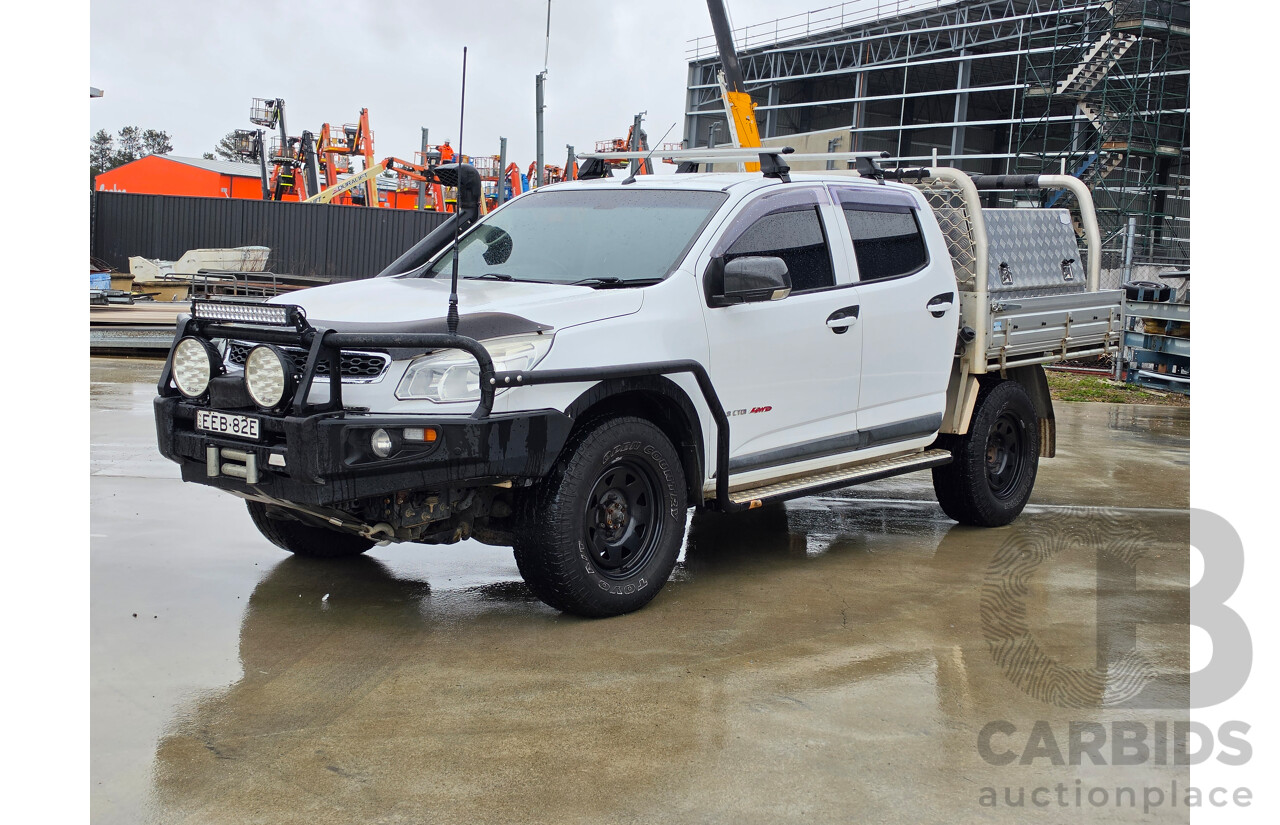 10/2013 Holden Colorado LX (4x4) RG Crew Cab P/Up White Turbo 2.8L