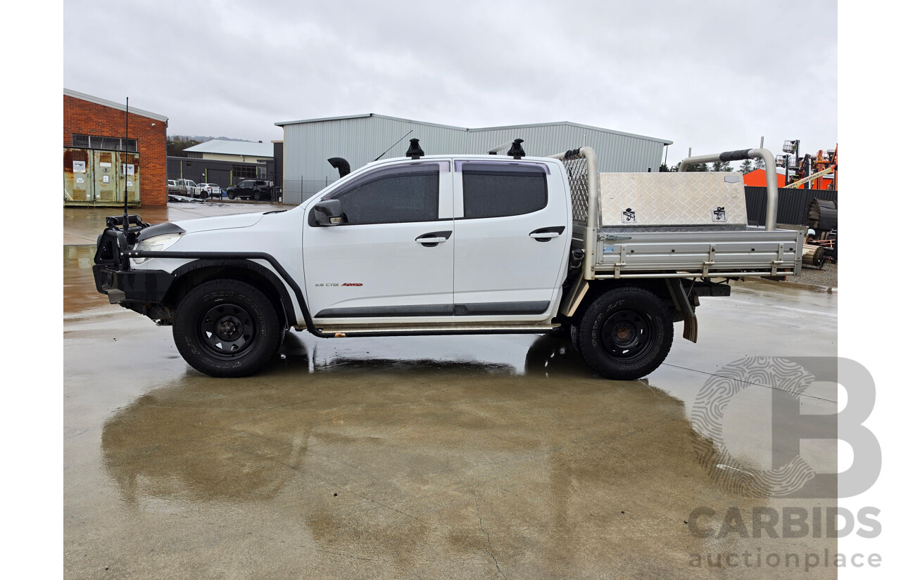 10/2013 Holden Colorado LX (4x4) RG Crew Cab P/Up White Turbo 2.8L