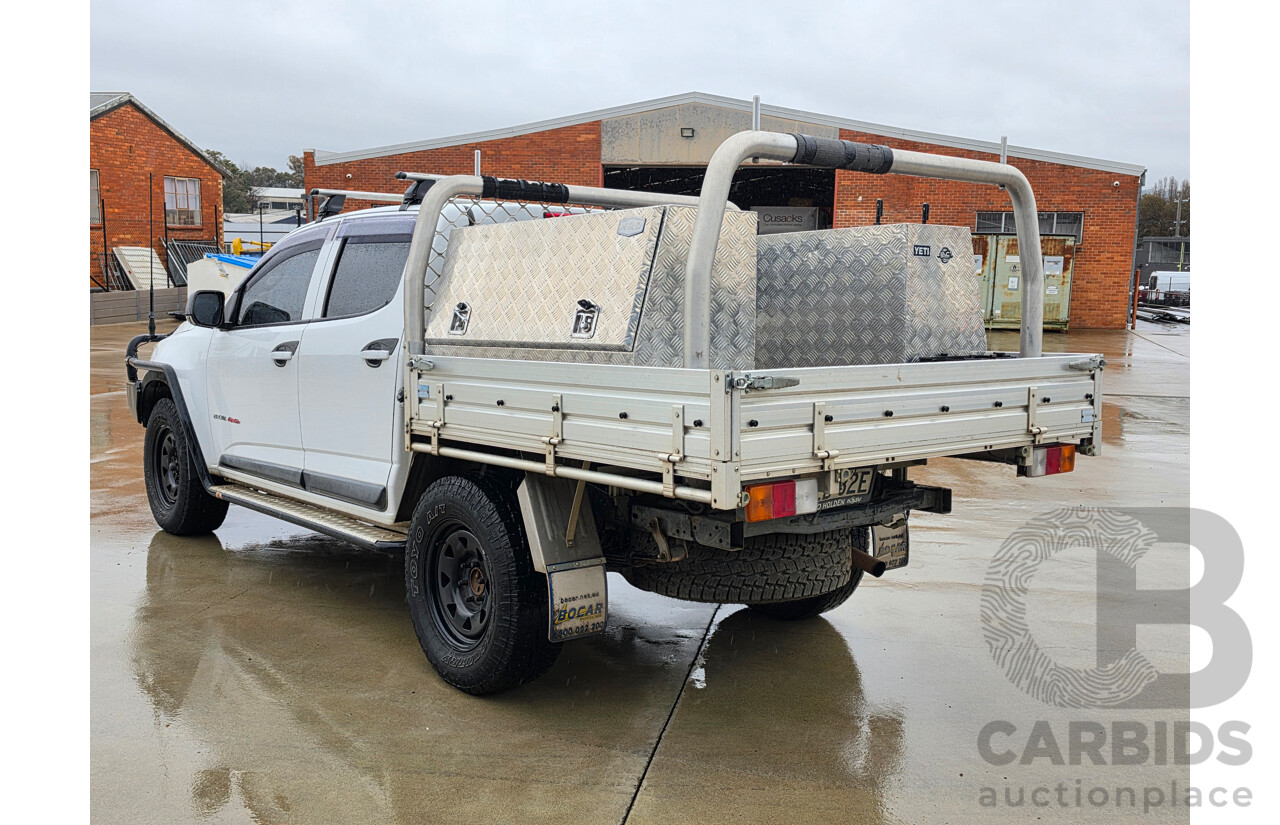 10/2013 Holden Colorado LX (4x4) RG Crew Cab P/Up White Turbo 2.8L