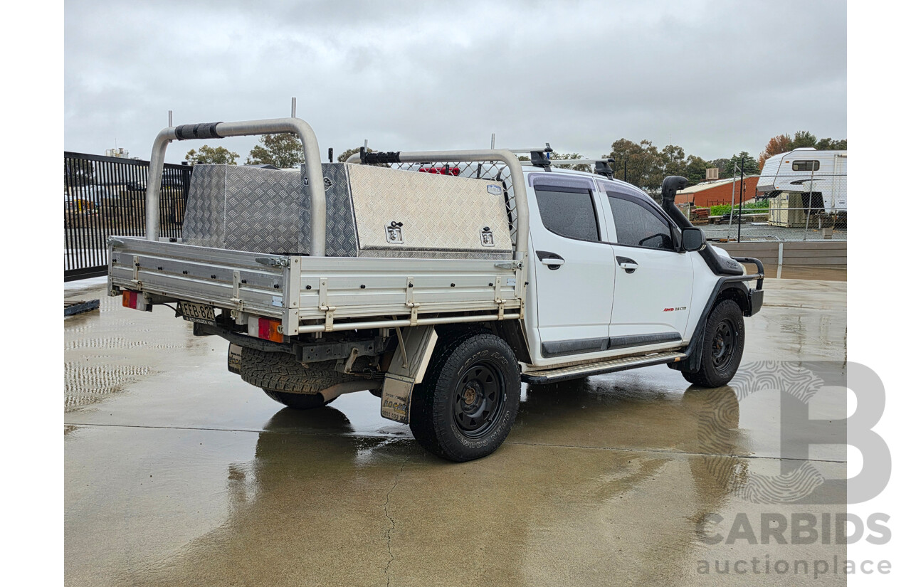10/2013 Holden Colorado LX (4x4) RG Crew Cab P/Up White Turbo 2.8L