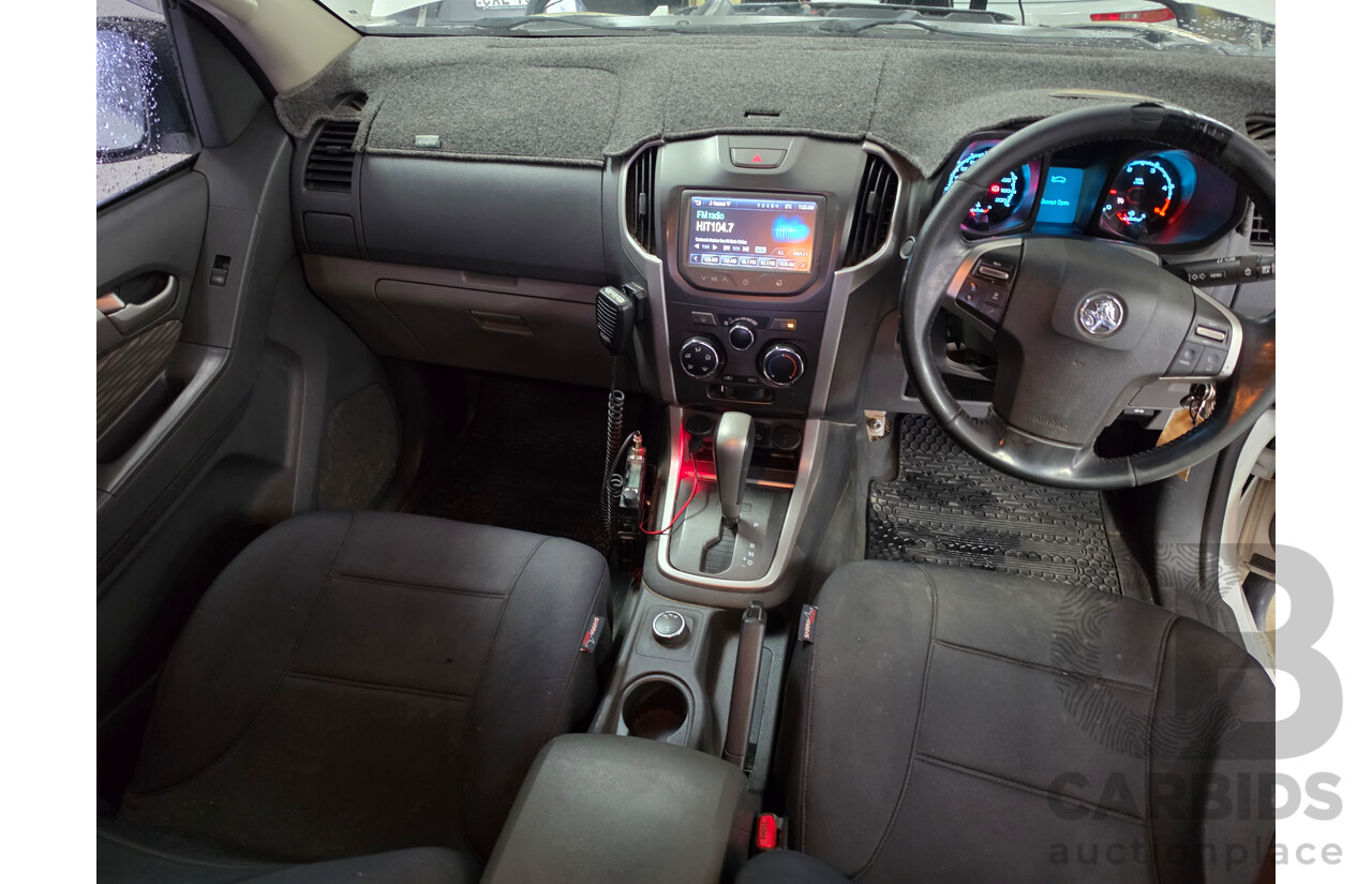 10/2013 Holden Colorado LX (4x4) RG Crew Cab P/Up White Turbo 2.8L