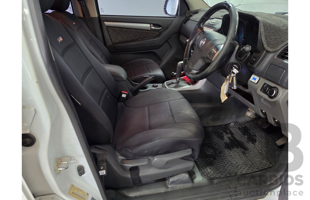 10/2013 Holden Colorado LX (4x4) RG Crew Cab P/Up White Turbo 2.8L
