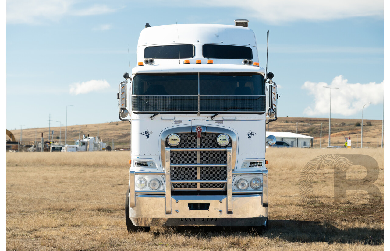 04/2013 Kenworth K200 6x4 Prime Mover 2d Cab Over Sleeper White Turbo Diesel ISX500 16.0L - 500HP