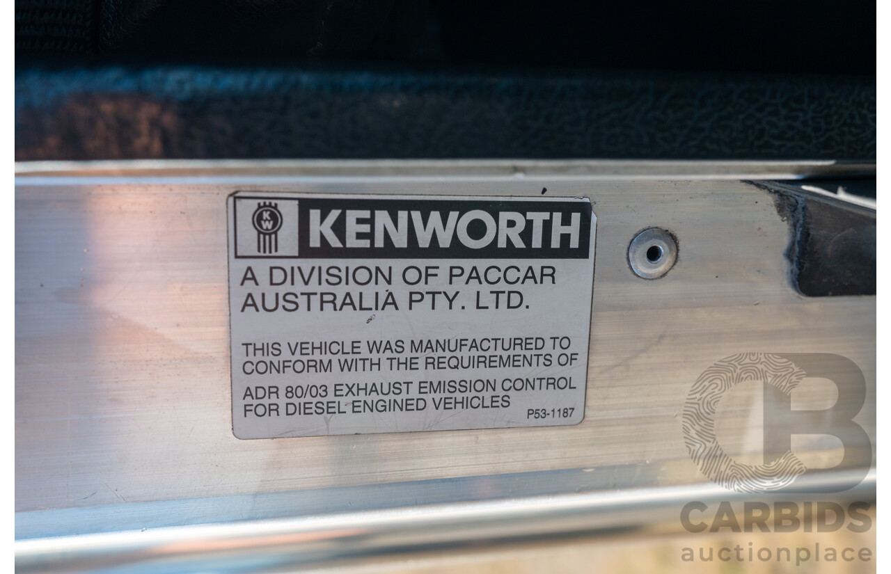 04/2013 Kenworth K200 6x4 Prime Mover 2d Cab Over Sleeper White Turbo Diesel ISX500 16.0L - 500HP