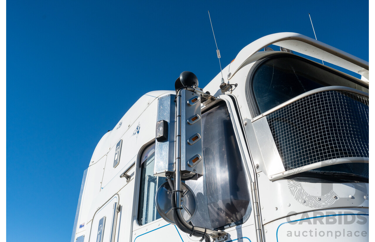 04/2013 Kenworth K200 6x4 Prime Mover 2d Cab Over Sleeper White Turbo Diesel ISX500 16.0L - 500HP