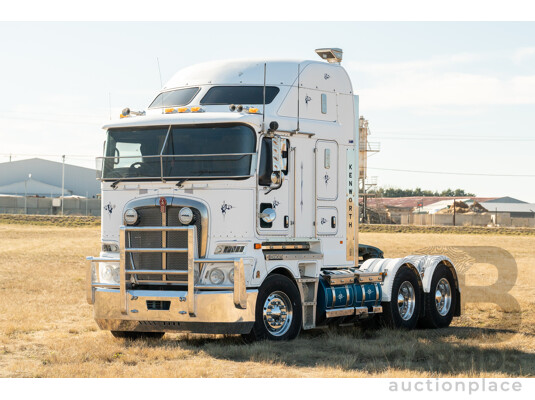 04/2013 Kenworth K200 6x4 Prime Mover 2d Cab Over Sleeper White Turbo Diesel ISX500 16.0L - 500HP