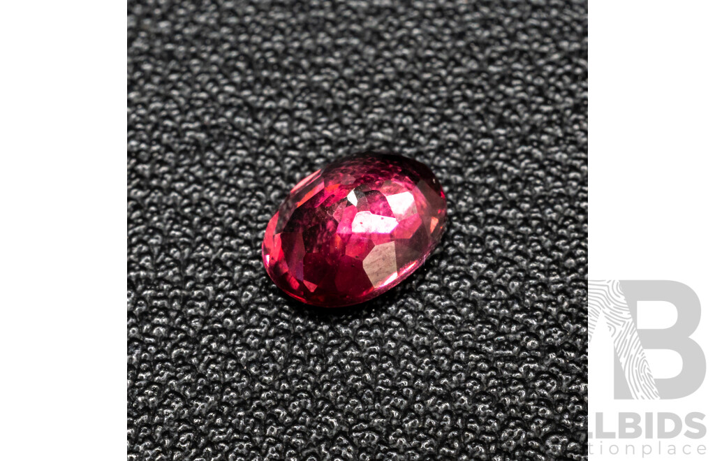 1.75ct Oval Cut Purplish Pink Natural Rhodolite Garnet