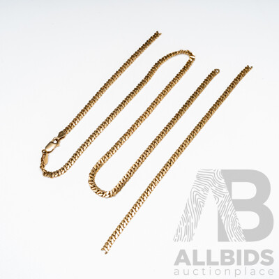 9ct Yellow Gold Damaged Chain - 19.87gms