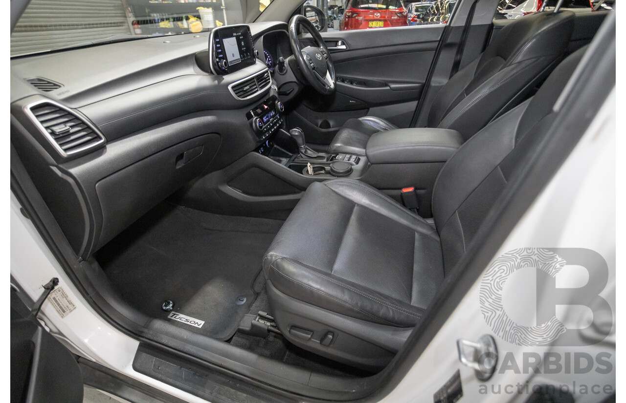 12/2018 Hyundai Tucson Highlander CRDi (AWD) TL3 MY19 4d Wagon White Turbo Diesel 2.0L