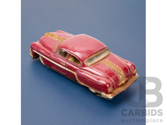 Vintage Ashai Pressed Steel 1954 Pontiac Star Chief Toy Car, Made in Japan