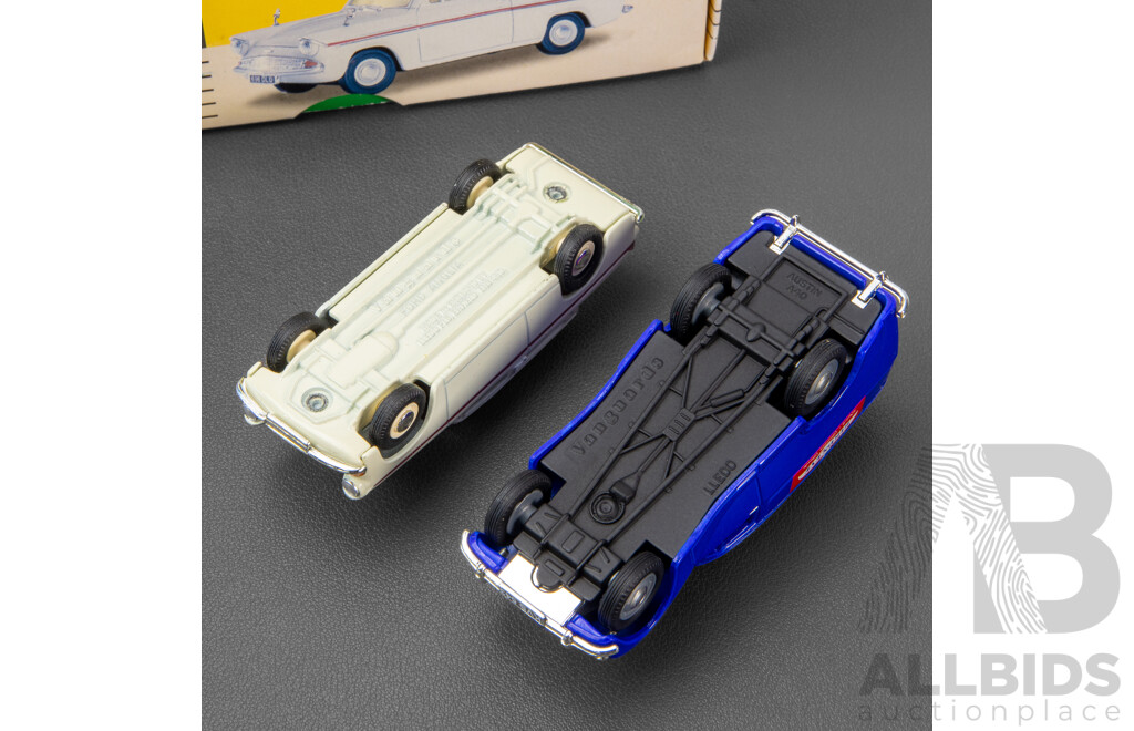 Boxed Vintage Vanguards Diecast 1954 Austin A40 and 1960 Ford Anglia - 1:43 Scale