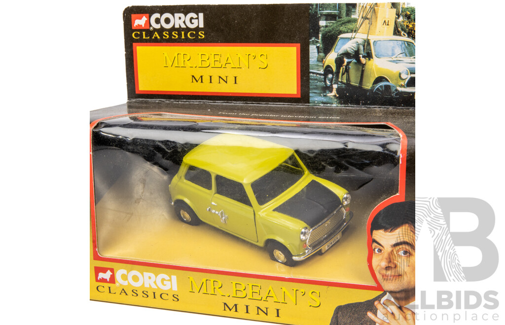 Four Boxed Corgi Classics Minis Including Mr Bean's Mini and the Italian Job Set - 1:36 Scale