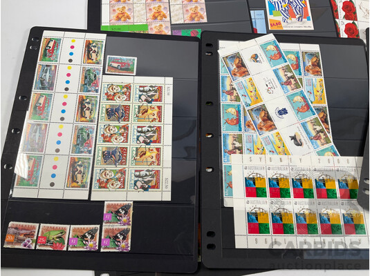 Collection of Australian Stamps, Mostly Mint Including Strips, Blocks, Gutters, Selvage, Packs, First Day Covers