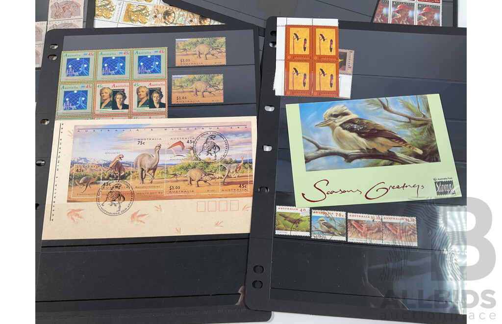 Collection of Australian Stamps, Mostly Mint Including Strips, Blocks, Gutters, Selvage, Packs, Joint Issue, First Day Covers