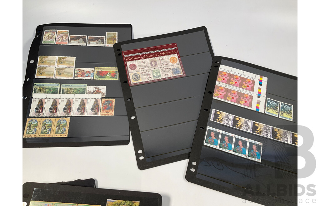 Collection of Australian Stamps, Mostly Mint Including Strips, Blocks, Gutters, Selvage, Packs, Joint Issue, First Day Covers