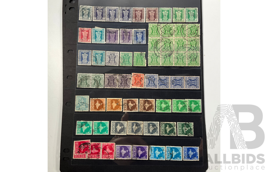 Collection of India/Hyderabad, British Guinea, Grenada Stamps Including QV Hand Cancel, Pakistan, OS, Overprints, Elvis Presley Mini Sheet